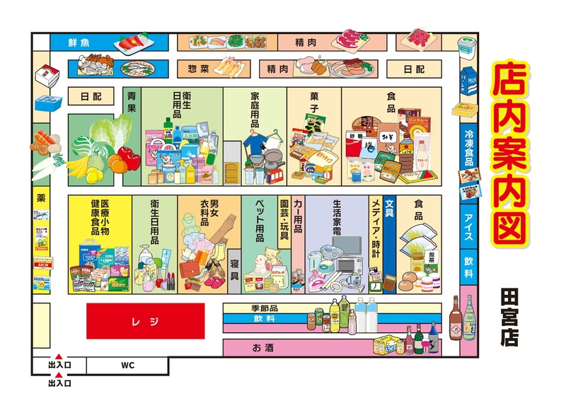 店内案内図 田宮店