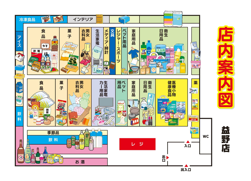店内案内図 益野店