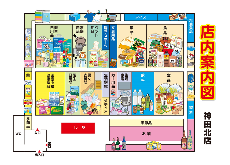 店内案内図　神田北店