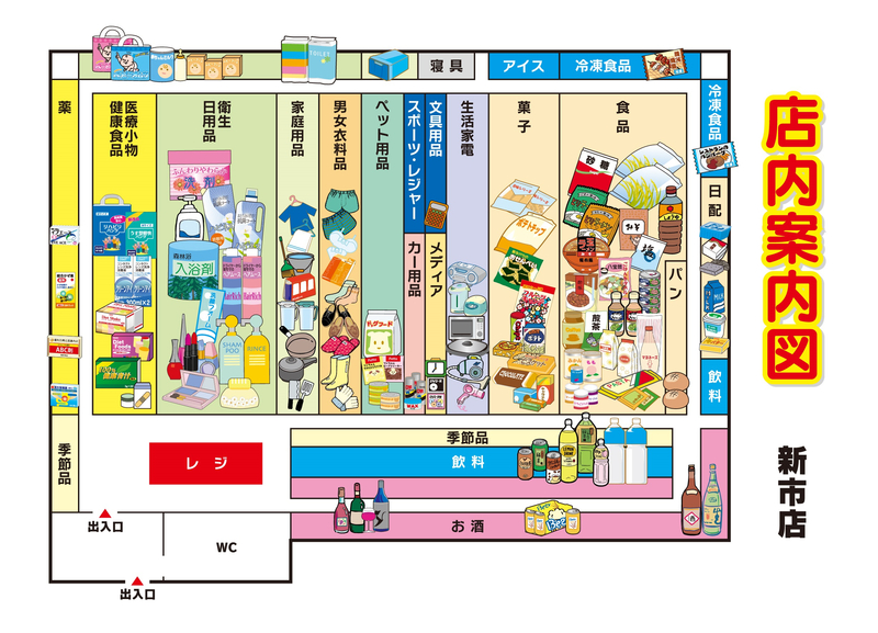 店内案内図 新市店