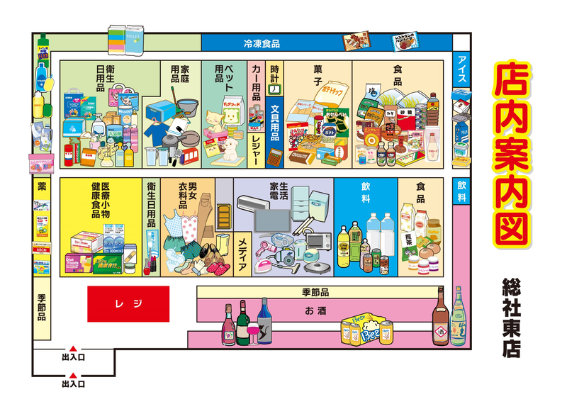 店内案内図　総社東店