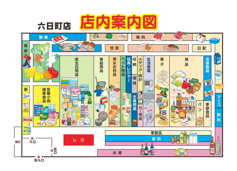 店内案内図 六日町店