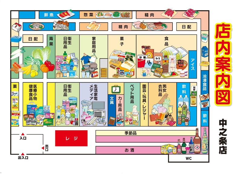 店内案内図 中之条店