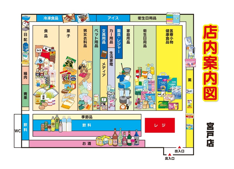 店内案内図 宮戸店